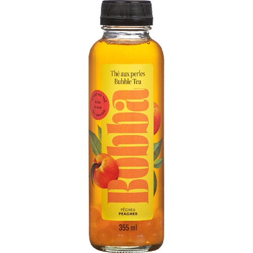 Bobba Ready To Drink Bubble Tea Peach 355 ml (bottle)