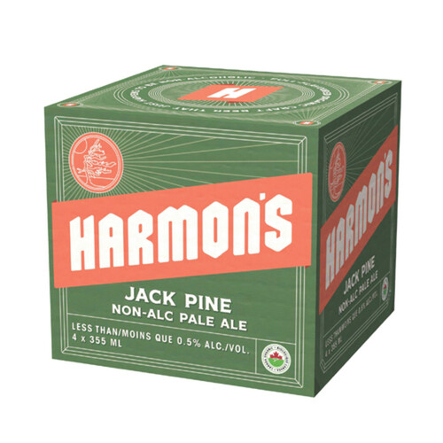 Harmon's Beer Jack Pine Pale Ale Non-Alcoholic 4 x 355 ml (cans)