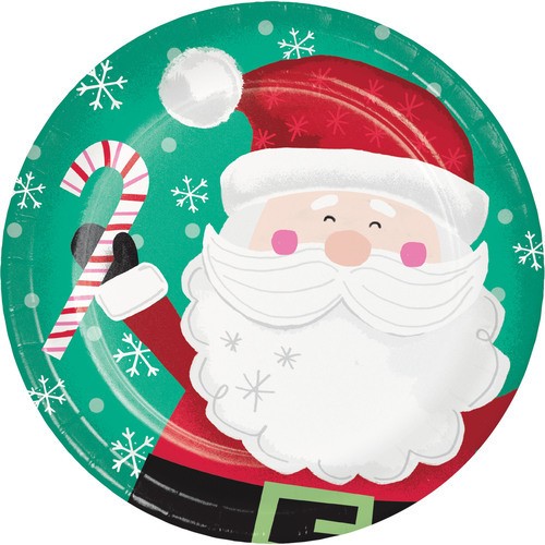Creative Converting Plates Dinner 9-Inch Jolly Characters 8 Count