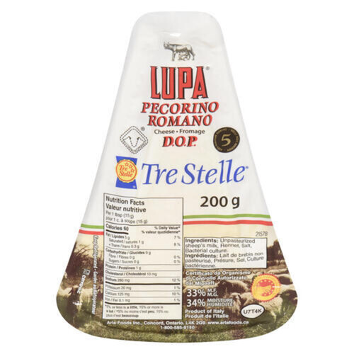 Tre Stelle Cheese Pecorino Romano 200 g