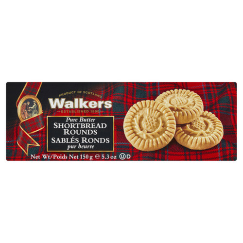 Walkers Cookies Shortbread Rounds Pure Butter 150 g