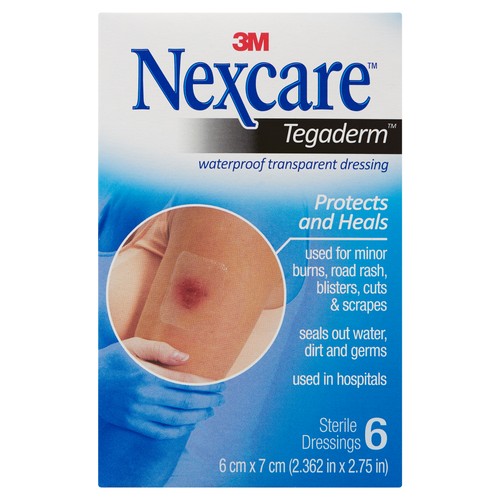 3M Nexcare Tegaderm Dressing Transparent Waterproof 6 EA
