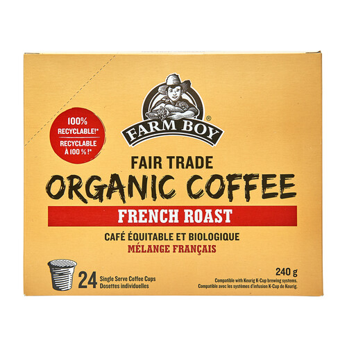 Farm Boy Organic Coffee French Roast 24 K-Cups 240 g