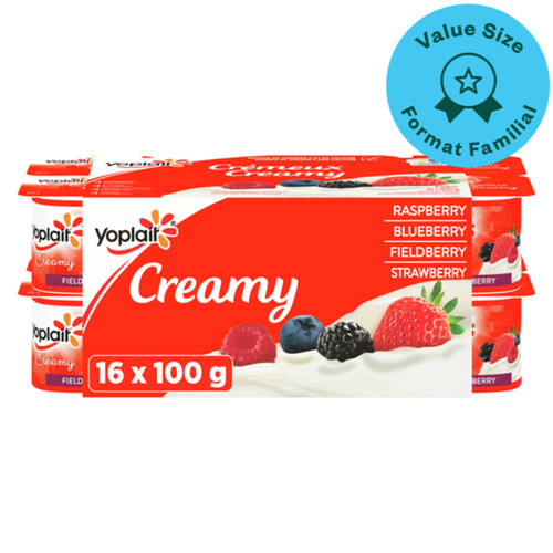 Yoplait Creamy 1% Smooth Traditional Yogurt Cups Variety Pack 100 g