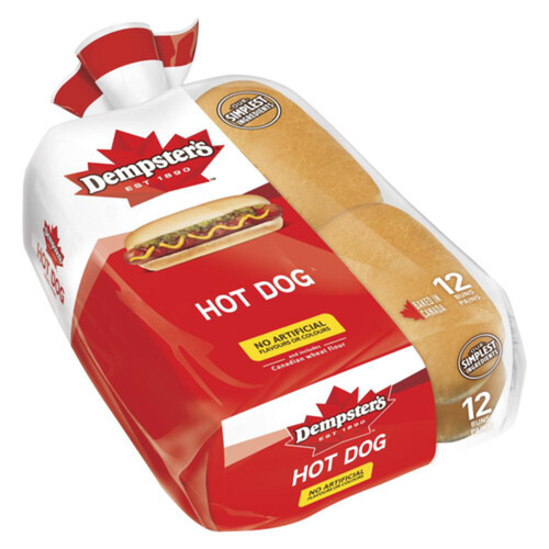 Dempster's Hot Dog Buns Original 12 Pack