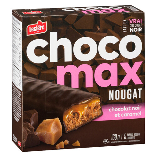 Leclerc Chocomax Nougat Caramel Dark Chocolate Cereal Bars 160 g