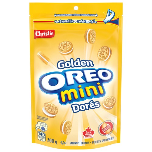 Oreo Mini Sandwich Cookies Golden 200 g