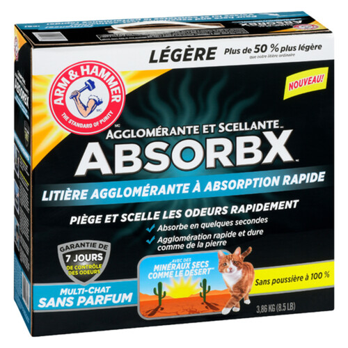 Arm & Hammer Absorbx Cat Litter Lightweight Multi-Cat Unscented 3.86 kg