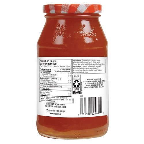Smucker's Jam Apricot 500 ml