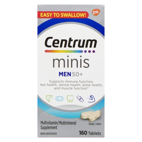 Centrum Multivitamin/Multimineral Supplement Minis Men 50+ 160 Count