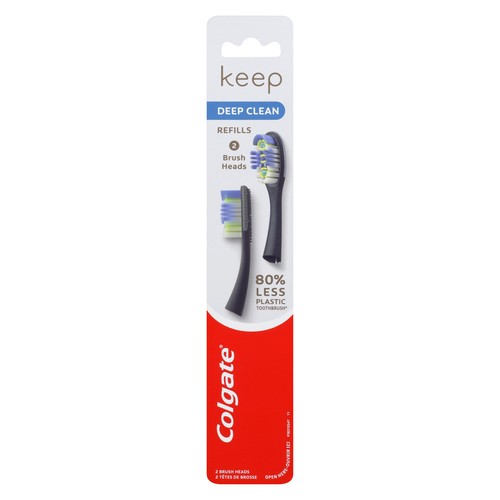 Colgate Keep Toothbrush Head Refills Deep Clean 2 Pack
