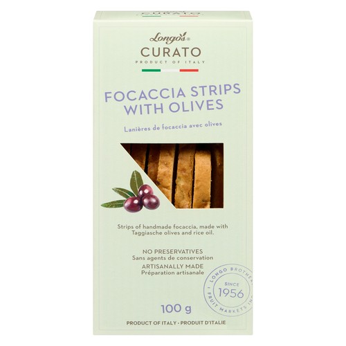 Longo's Curato Focaccia Bread Olive 100 g 