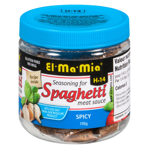 El-Ma-Mia H 14 Seasoning Spaghetti Meat Sauce Spicy 110 g