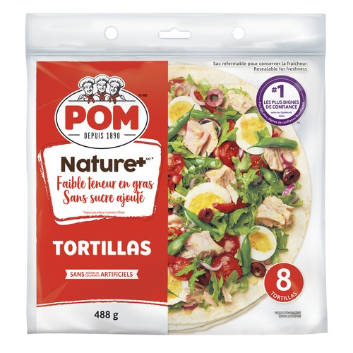 POM Nature+ Low Fat No Sugar Added Tortillas Large 488 g