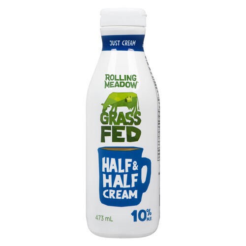 Rolling Meadow Grass Fed 10% Half & Half Cream Just Cream 473 ml