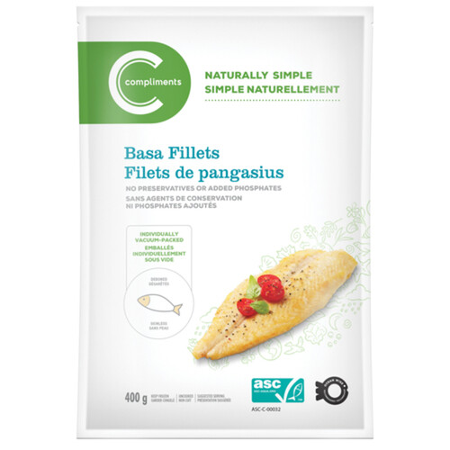 Compliments Naturally Simple Basa Fillets 400 g (frozen)