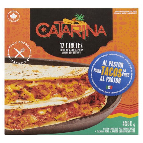 Catarina Frozen Pork Tacos Al Pastor 4 x 80 g