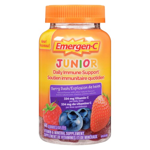 Emergen-C Junior Immune Support Vitamins Gummies Berry Bash 44 Count