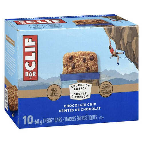 Clif Energy Bars Chocolate Chip 10 x 68 g