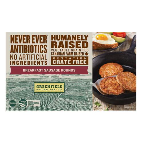 Greenfield Natural Meat Co. Breakfast Sausage Rounds 375 g