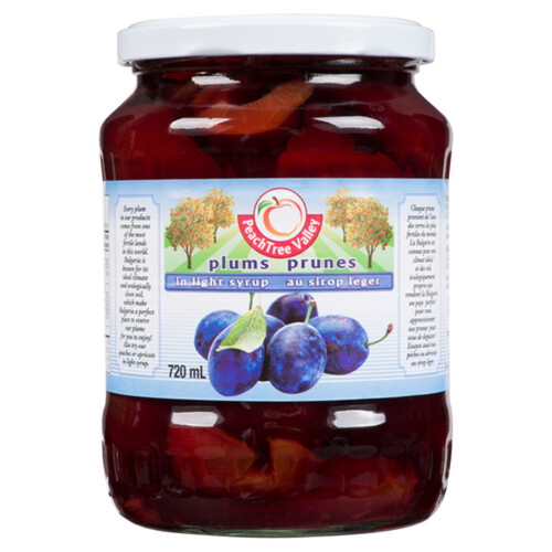 Peach Tree Valley Plum Halves In Light Syrup 720 ml