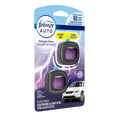 Febreze Auto Air Freshener Clip Midnight Storm 2 Pack 4 ml