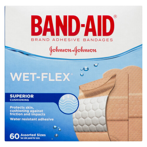 Band-Aid Wet Flex 60 Assorted Bandages 