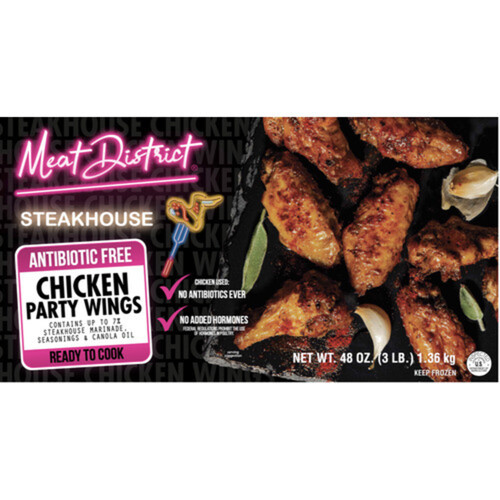 Meat District Frozen Steakhouse Party Chicken Wings 1.36 kg