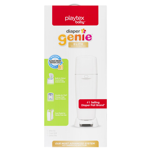 Playtex Baby Diaper Genie Elite Diapers Pail White 1 Count