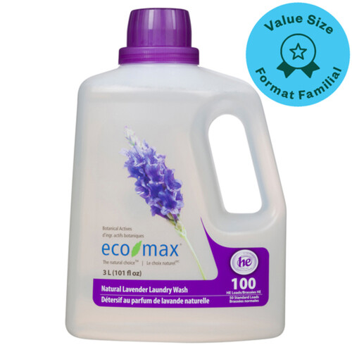 Eco Max Laundry Detergent Natural Lavender Value Size 3 L
