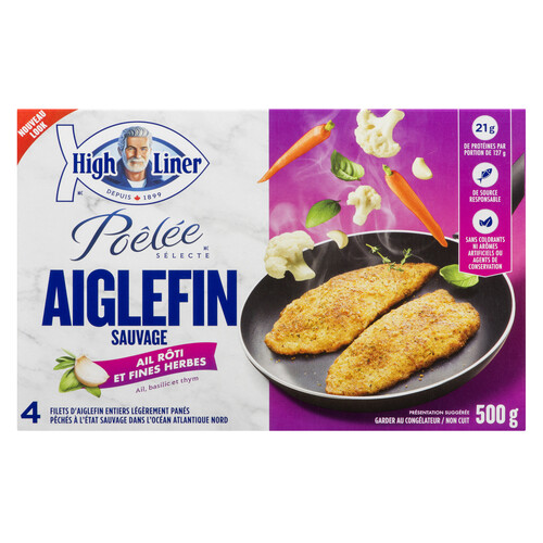 High Liner Frozen Pan Seared Garlic Herb Haddock 500 g Voilà Online