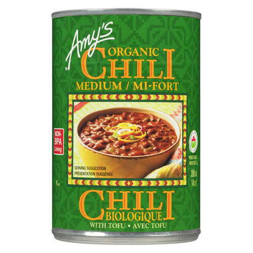 Amy's Kitchen Organic Chili With Tofu Medium Heat 398 ml