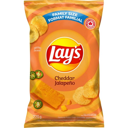 Lay’s Potato Chips Cheddar Jalapeño flavoured 220 g