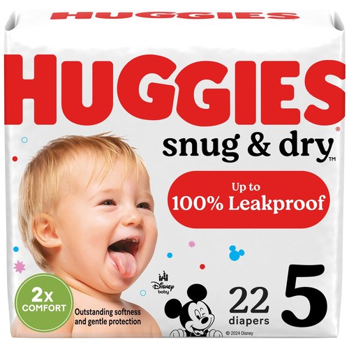 Huggies Snug & Dry Diapers Size 5 22 Count