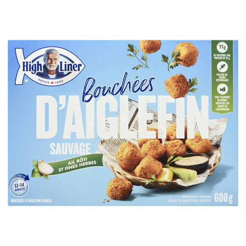 High Liner Frozen Breaded Haddock Bites Roasted Garlic & Herbs 600 g