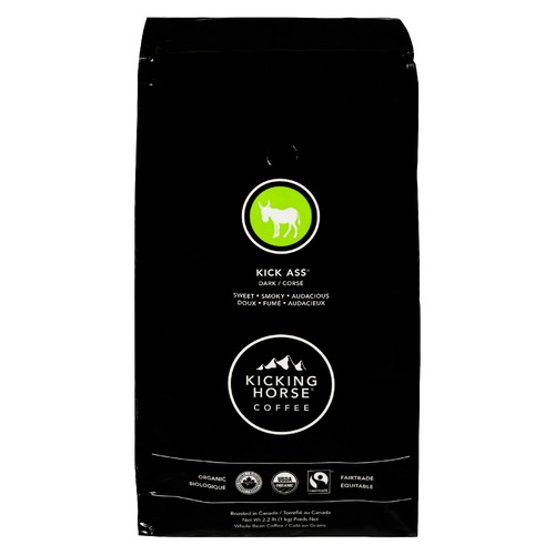 Kicking Horse Organic Whole Bean Coffee Kick Ass Dark 1 kg 