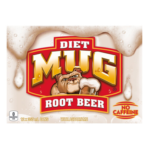 Mug Diet Soda Root Beer 12 x 355 ml (cans)
