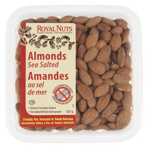 Royal Nuts Gluten-Free Almonds Dry Roasted Sea Salted 325 g