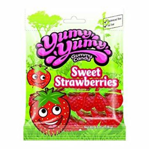 Yumy Yumy Gummies Candy Strawberries 128 g