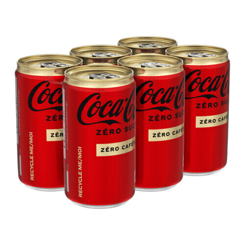 Coca-Cola Zero Sugar & Caffeine 6 x 222 ml (cans)