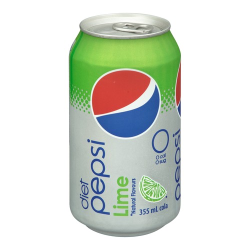 Diet Pepsi Soft Drink Natural Flavour Lime 355ml