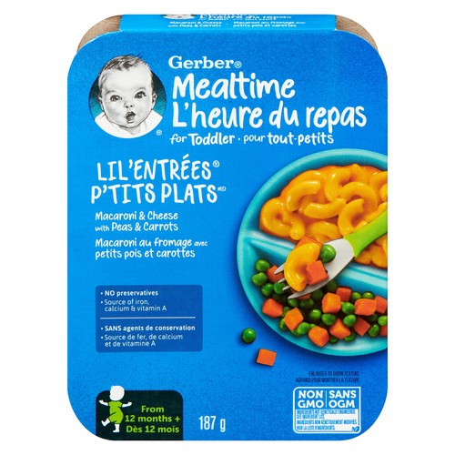 Gerber Macaroni & Cheese With Peas & Carrots 187 g
