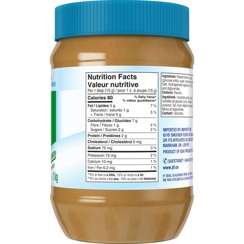 Jif Gluten-Free Peanut Butter Light Creamy 1 kg