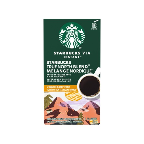 Starbucks Via Instant True North Blend Coffee Blonde Roast Packets 26.4 g