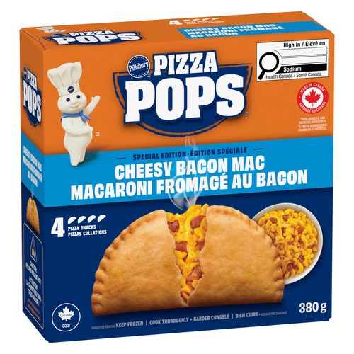 Pillsbury Frozen Pizza Pops Special Edition Frank's Red Hot Pepperoni-Bacon 380 g