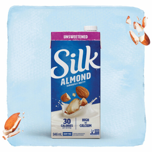Silk Dairy-Free Almond Beverage Unsweetened Shelf Stable 946 ml