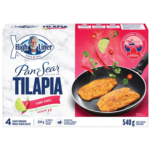 High Liner Frozen Pan-Sear Selects Tilapia Fillets Chili Lime 540 g