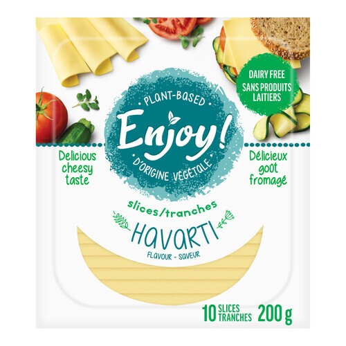 Enjoy Plant Based Sliced Cheese Havarti 10 Slices 200 g