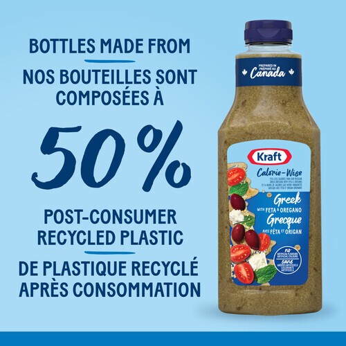 Kraft Calorie-Wise Greek Salad Dressing with Feta and Oregano 425 ml