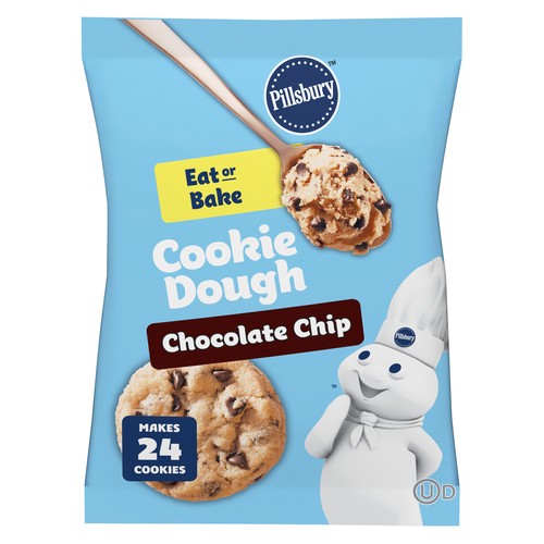 Pillsbury Cookie Dough Chocolate Chip 24 Cookies 454 g